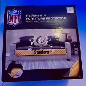 NFL Steelers Black and Gold Sofa Cover